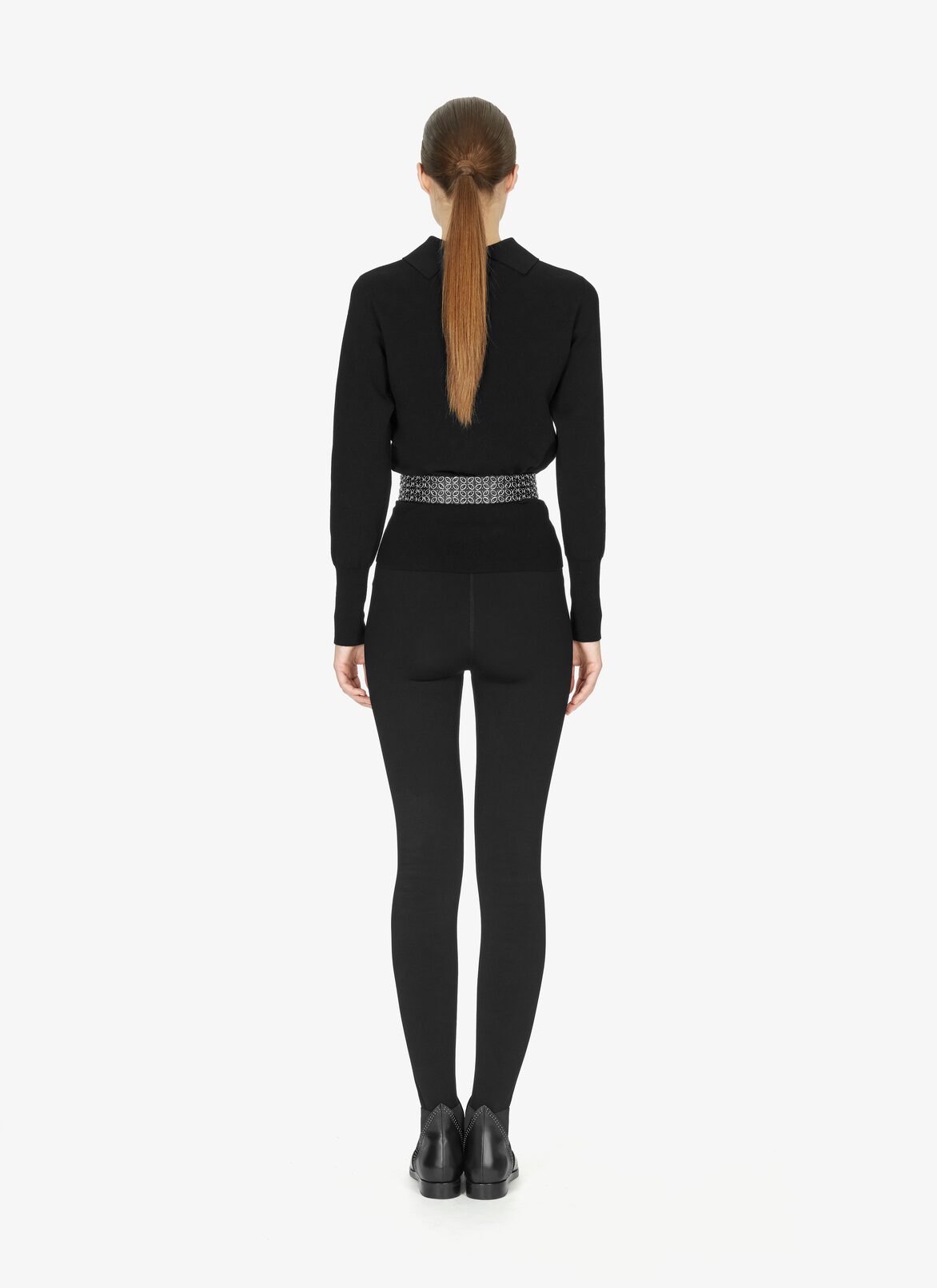 Floral Eyelet Calfskin Belt ALAÏA BLACK FLORAL EYELET CALFSKIN BELT